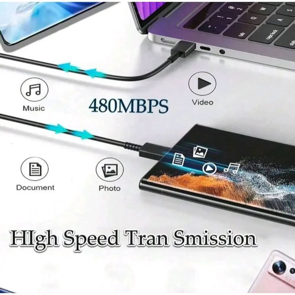 NEW!‎ 45W Super Fast Charger USB Type C Wall Charger Block+ 2m cable